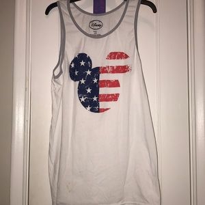 Men’s large Mickey American flag tank